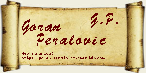 Goran Peralović vizit kartica